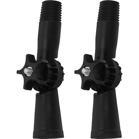 2 Pièces Adaptateur Angle Rotatif Filetage Universel Plastique Noir Pour Balai Rallonge Peinture Nettoyage