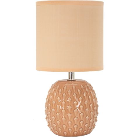 Lámpara de Mesa Ketchi, Requiere 1 Bombilla, Casquillo e14, Pantalla, Rosa