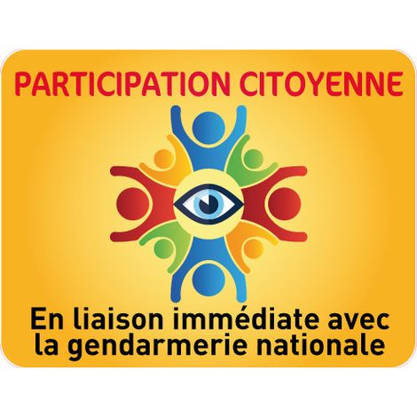 Panneau PARTICIPATION CITOYENNE GENDARMERIE (PC010) - 650 x 500 mm