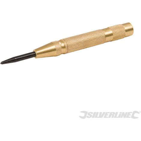Pointeau automatique en laiton 130 mm – Pointe en acier trempé pour repères de centrage précis – Outil professionnel