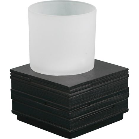 Optima Salea Becher und Halter aus Polyresin, Braun (SAL27)