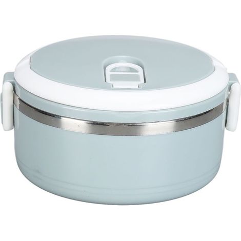 Boîte-repas isotherme en acier inoxydable 304 – Modèle monocouche bleu nordique, portable pour école, bureau et extérieur (1/5)