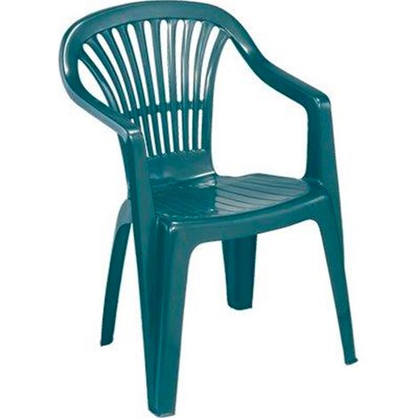 Ipae Progarden – Chaise pliante Scilla verte – Monobloc en polypropylène – Empilable avec dossier bas – Dimensions 54x53x80cm