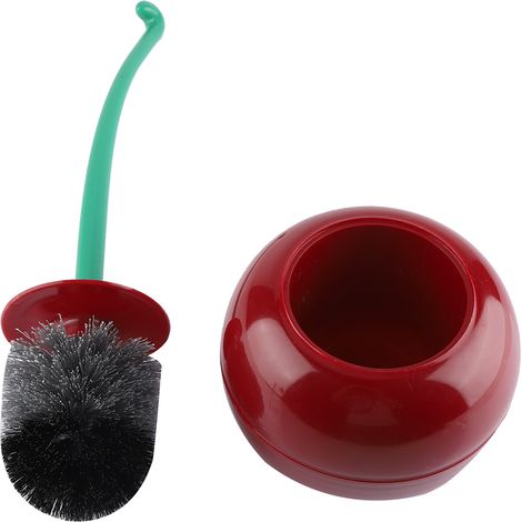 Porte-brosse WC Cherry - Forme Nettoyage - Ensemble sur pied - Accessoire de salle de bain - Rouge foncé (1/5)