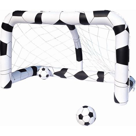 Juego de porterías inflable y 2 balones de fútbol, jardín, piscina para niños 52058 Bestway (1/10)