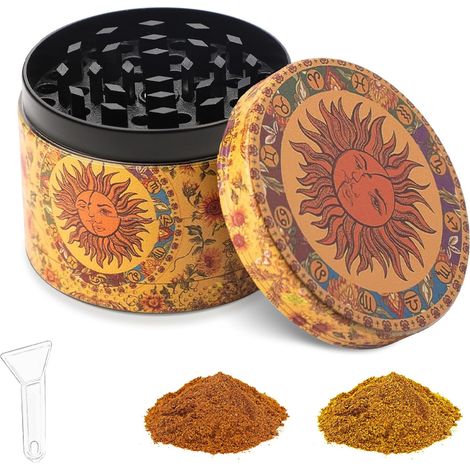Mühle/Reibe, Metallmühle für Salz, Gewürze und Pfeffer, große 5 cm Mühle (kleine Sonne) (1/5)