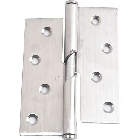(Levée de 10 cm vers la droite) 1 jeu de charnières relevables en acier inoxydable pour porte, charnières détachables gauche et droite pour salle de bain, toilettes et meubles de cuisine (1/5)