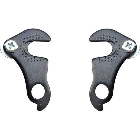 2 Pièces Crochets de Dérailleur Arrière Noir Cintre de Dérailleur Mécanisme avec Raccord de Boulon pour Plupart des Vélos VTT - Noir (1/4)