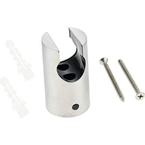 Support mural pour pommeau de douche en acier inoxydable pour douchette G 1/2", avec vis (1/4)
