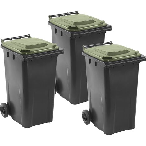 FRANKEL kaiserkraft, Poubelles DIN EN 840, lot de 3, capacité