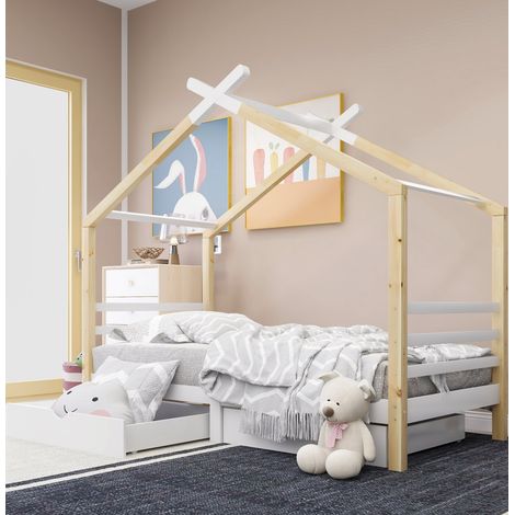 Letto struttura letto con cassetti design casetta OKMYHOME