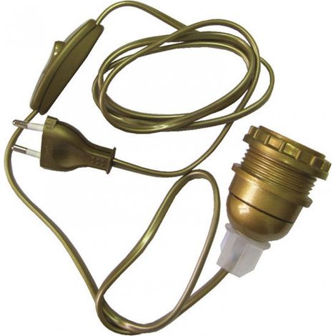 Adaptador para botella E27 TIBELEC, plástico, dorado 60 W TIBELEC