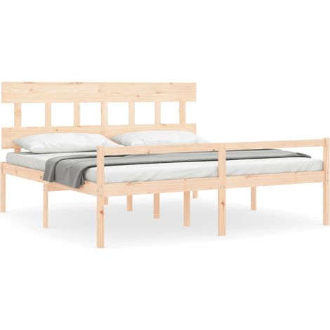 Maison Exclusive - Letto per Anziani con Testiera 200x200 cm in Legno Massello