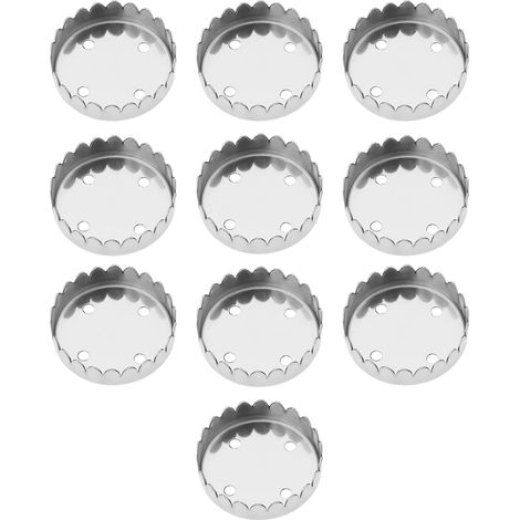 10 Pieces Magnetic Soap Dish Caps, 4 Holes, Metal Replacement Capsules for Soap Holders, Universal Solid Soap Magnet, 22x6mm (1/5)