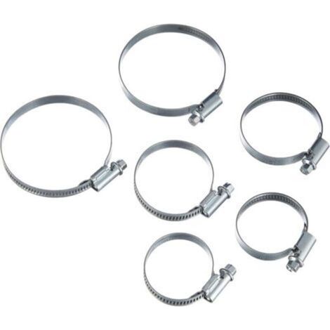6 Colliers cercle Serrage, diamètre 25-70 mm (1/4)