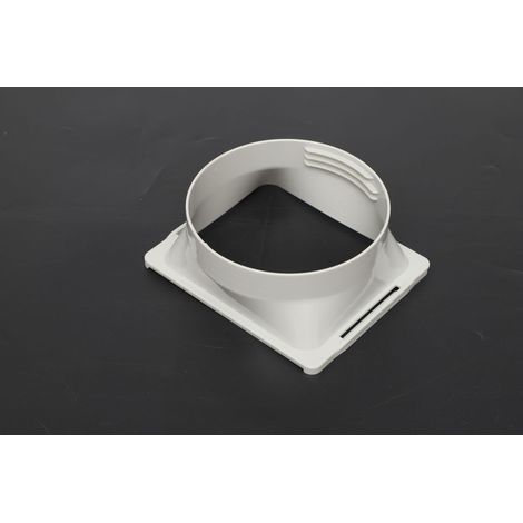 Adaptateur de buse d'évacuation pour climatiseur mobile – Interface carrée – Diamètre 150 mm (15 cm) – Compatible avec les climatiseurs mobiles de marque SHINCO (新科) – Blanc. (1/2)