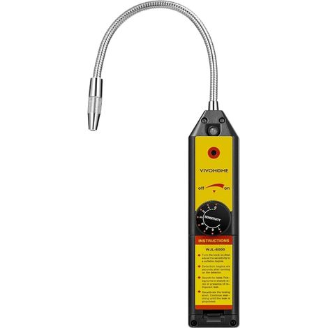 Détecteur de fuites HVAC - Appareil de test léger à piles - Détecteur de fuite de liquide réfrigérant - Pour camions, camping-cars, motos, VTT, bateaux, véhicules, maison, avions