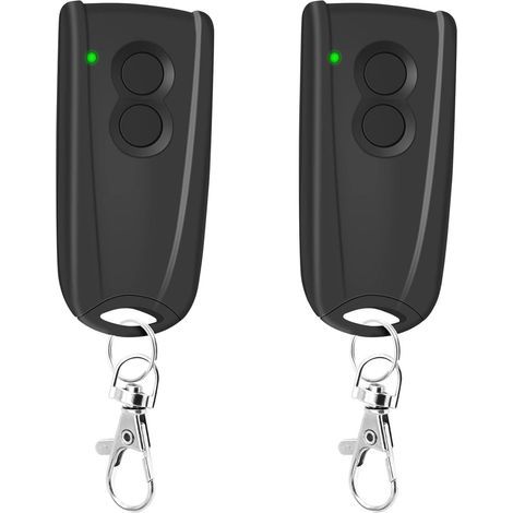 Telecommande Portail Compatible avec Ecostar RSC2, RSE2, RSZ1, Liftronic 500, 700, 800, 433MHz Bip Portail Porte De Garage, Noir, Lot de 2 (1/5)