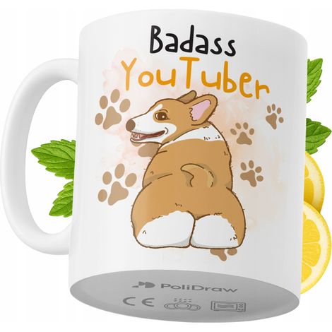 Mug humoristique pour YouTubeur, avec un texte amusant et un design graphique original. Idéal pour les anniversaires, les fêtes et les occasions spéciales. Mug premium pour la maison, le bureau ou le  (1/5)