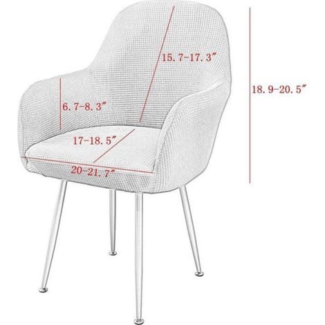 Housse De Chaise - Extensible - Protection Contre Rayures Et Morsures - Gris - Pour Dossier 40 À 45 Cm - 1 Pièce (1/5)