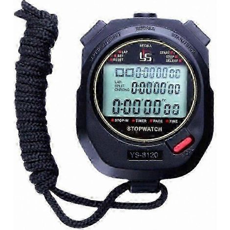 Chronomètre numérique avec fonction mémoire x3, portée de 100 m
