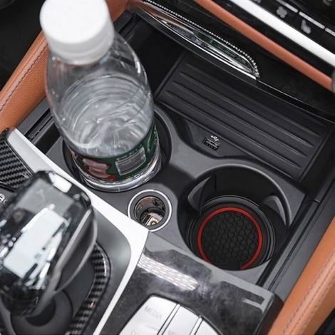 Lot de 4 dessous de verre antidérapants pour porte-gobelets de voiture, 7 cm, pour porte-bouteilles, anti-poussière, pour voitures (1/5)