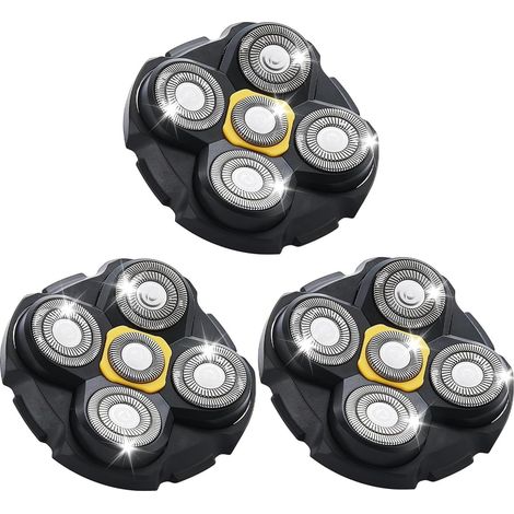 Têtes de rechange pour rasoir, compatibles avec le rasoir Microtouch Titanium, pour hommes chauves —3pièces (1/5)