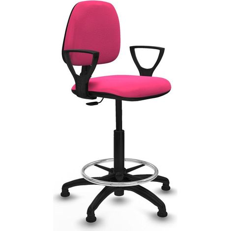 piqueras-y-crespo Isso tabouret de bureau rose confortable (1/3)