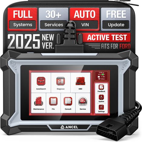 Valise Diagnostic Auto ANCEL DS160 Version 2025 – Scanner OBDII Systèmes Complets pour Mercedes-Benz Test Actif, 30+ Fonctions Réinitialisation, Mises à Jour Gratuites, Lecture Automatique VIN, Outil (1/4)