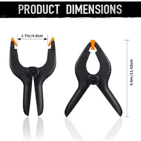 10 cm lange Federklemmen, robust, 10er-Packung, zur Befestigung von Hintergründen bei Bastelarbeiten, DIY-Projekten und Fotografie. (1/5)