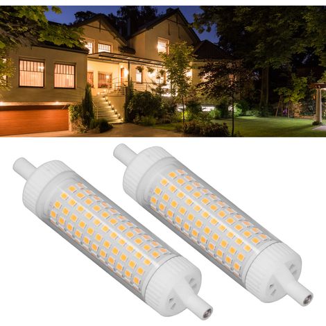 Ampoule LED R7s, 118 mm, dimmable, 15 W, projecteur à double extrémité, ampoule LED 154 L avec lumière chaude. (1/5)