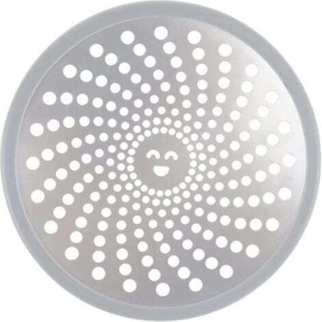 pair Grille de douche anti-cheveux, filtre de bonde, bouchon de vidange en acier inoxydable de 11,2 cm (4,4 po), grille anti-cheveux pour salle de bain, cuisine et baignoire - Argent