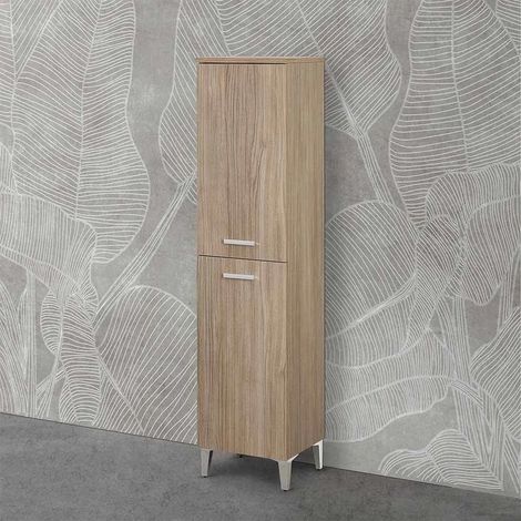Colonna bagno a terra 150 H rovere tropea con due ante Martha (1/5)