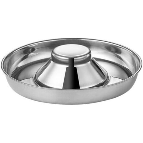 Pair Gamelle anti-glouton pour chat en acier inoxydable – Diamètre 22 cm (1/4)