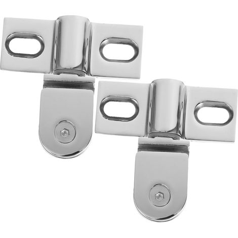 Lot de 2 charnières porte douche en verre, rechange acier (1/5)