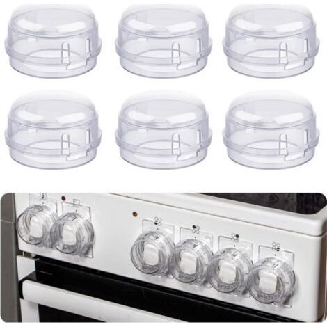 6 Pièces Couvre Sécurité pour Cuisinière,Boutons Protection Cuisinière, Couvre Bouton de Cuisinière, Protections Du Bouton Poêle pour Protection Serrures Bébé Cuisine Sécurité (1/4)