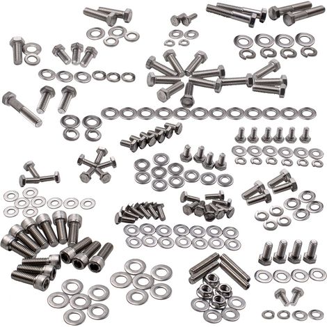 Complete Stainless Hex Bolt Kit Small Block For Chevy Sbc 305 307 327 350 (1/5)