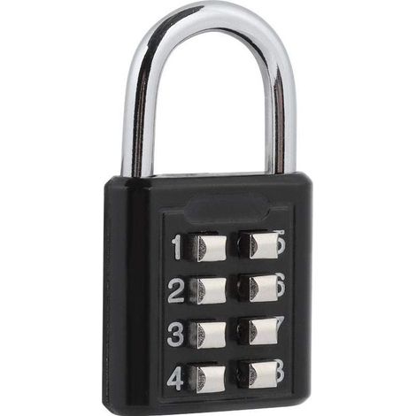8-Digit Cadenas à Combinaison, Cadenas Antivol à Combinaison 8 Chiffres Serrure Combinée Cadenas Verrou de Mot de Passe Haute qualité pour Sac de Casier, Valise, Boîte à Outils. (1/4)