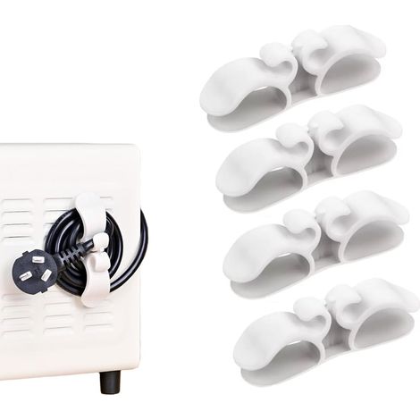 Kabelorganisator für Haushaltsgeräte, 4er-Set, verbesserter Küchenkabelorganisator, Kabelaufwickler für Kaffeemaschine, Mixer (weiß)