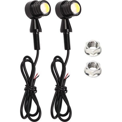 Jeffergarden Clignotants avant et arrière indicateurs LED jaune ambre DC 12V universels pour Scooter sport moto Type 3-DOU