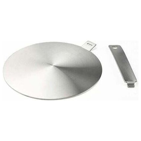 Pair Induktionsadapter, Konverterscheibe für Induktionskochfeld, Wärmeverteilungsplatte mit abnehmbarem Griff und Sockel, 20 cm