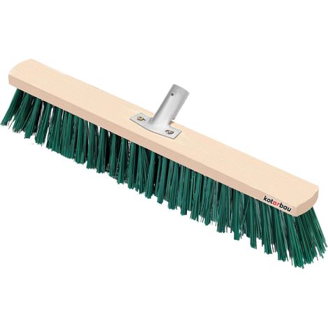 KOTARBAU® Balai Brosse - 55 cm - Balai Exterieur Terrasse - Brosse de Voirie - Sans Manche - Bois - PVC - Poils Durs - de Jardin - Outil de Nettoyage (1/5)