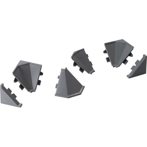 Rehau Formteile Set Rauwalon vario-line für Wandanschluss, Kunststoff, Edelstahl-Effekt (1/2)