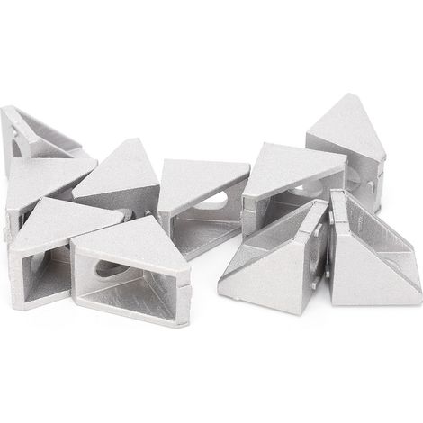 10 connecteurs d'angle droit en aluminium pour imprimante 3D, profilé d'extrusion standard UE type T (2020). (1/5)