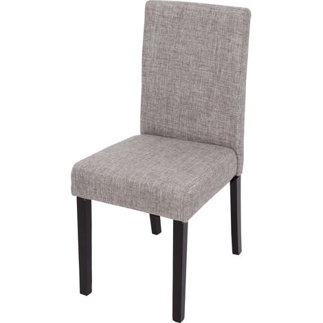 Sedia Littau tessuto soggiorno cucina sala da pranzo 43x56x90cm 43x56x90cm grigio piedi scuri