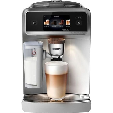 Macchina per caffè espresso PHILIPS 8000 LatteGo Pro Café Aromis EP8757/20 Argento (1/5)