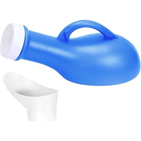 [NUNCA UTILIZADO]Urinario portátil con tapa - 1000 ml - Para hombre y mujer - Con tapa - Unisex - Para viajes y uso doméstico (1/5)