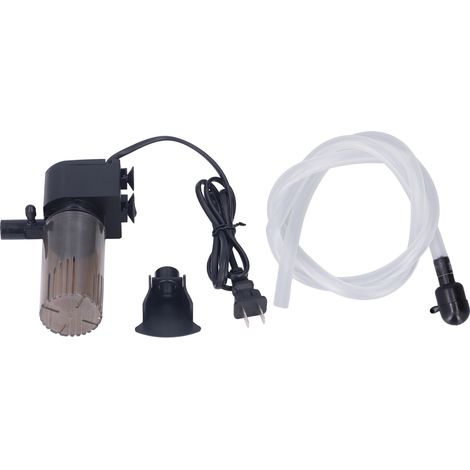 Filtre Submersible 3 en 1 pour Aquarium, Pompe à Eau 15W avec Pompe à Air Oxygène, Mini Filtre 220V pour Bassin à Poissons (1/5)