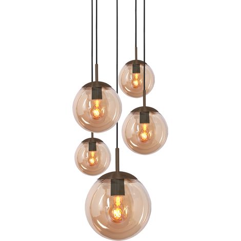 Steinhauer - hängeleuchte - Bollique - bernstein - glas - Ø 60cm