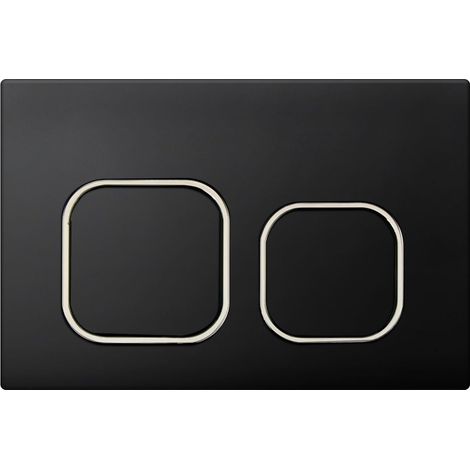 1 Plaque de commande WC, Double chasse, ABS noir mat, Compatible Geberit Sigma UP300 UP320, 243x162 mm